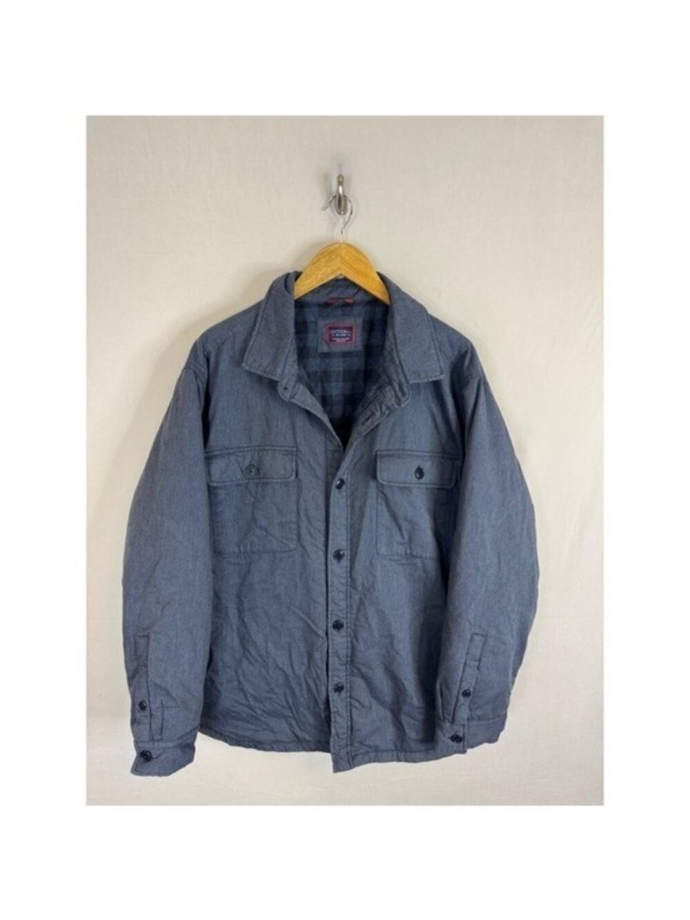UNTUCKit Ziraldo Navy Blue Quilted Lined Shirt Jacket Mens XX-Large 40763